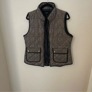 Willi Smith Plaid Quilted Vest XL